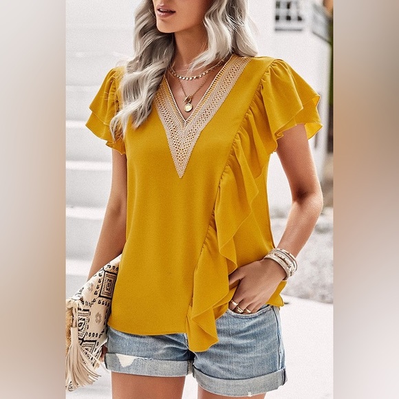Tops - #25 Sunset Ruffle Top